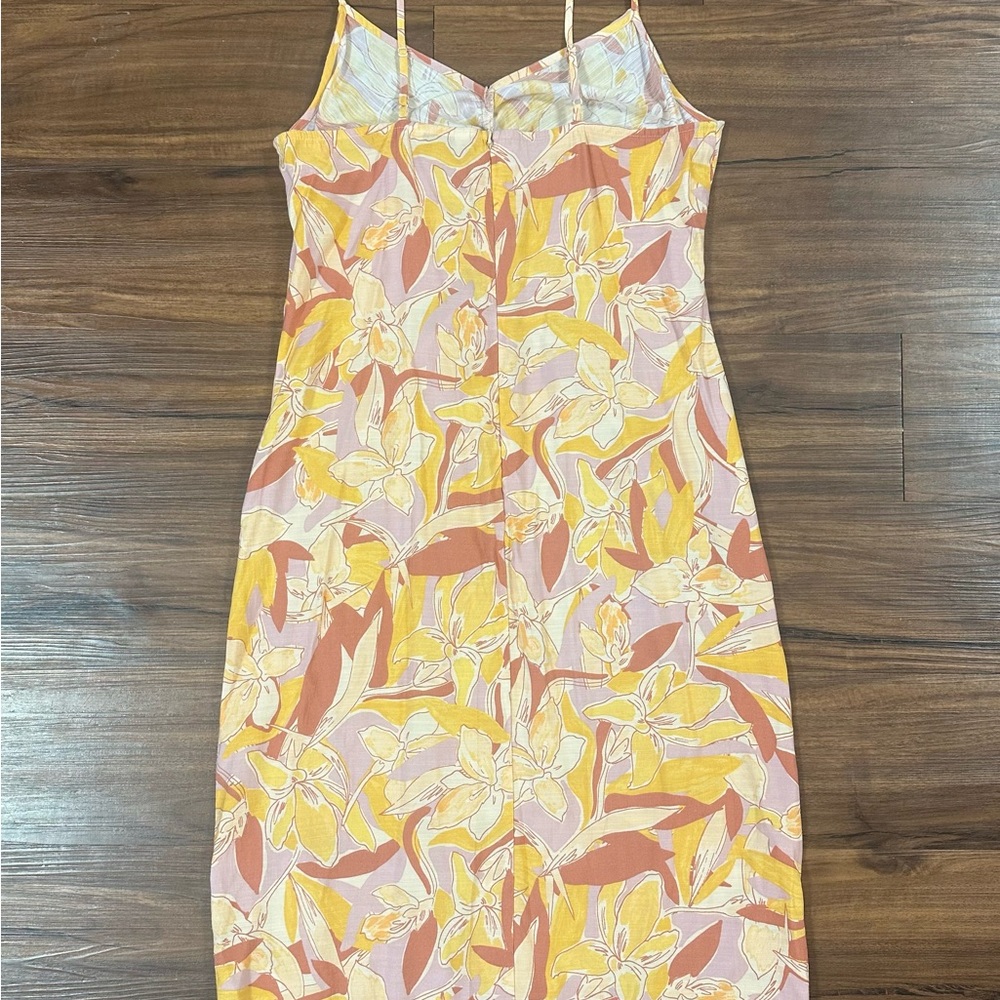 Nine West Yellow and Pink Floral Midi Dress - Picture 2 of 3